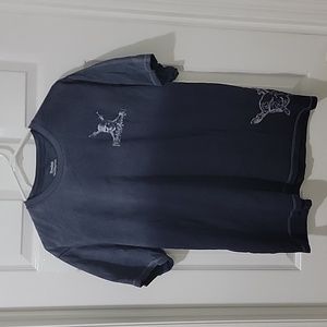 Disney Men's Pirates of the Caribbean Graphic S/S T-shirt, Blue, Large